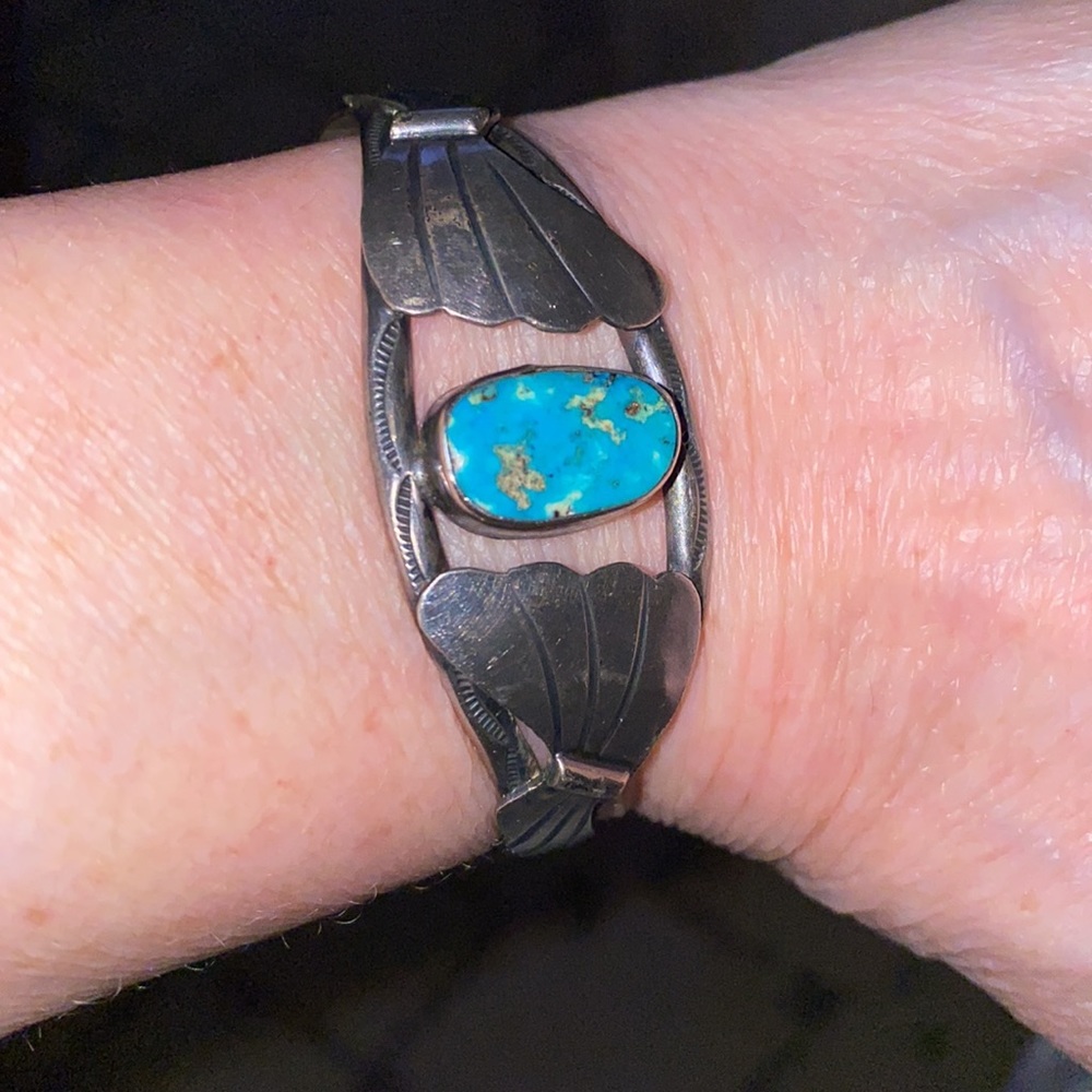 ❤️Turquoise Bracelet Sterling Silver! Real Turquoise!